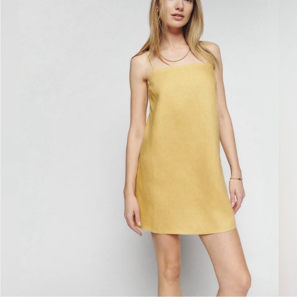 Reformation Yellow Mini Dress